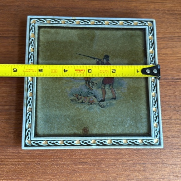 Hand painted antique weighed CO ARMAGH Irish porcelain trivet tile - Picture 3 of 4